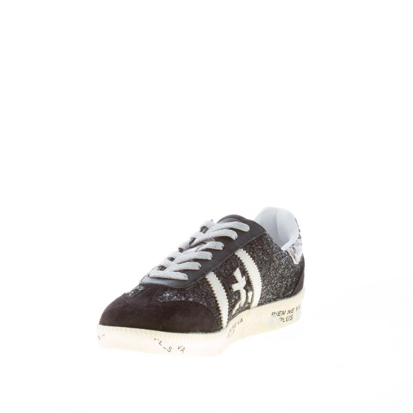 PREMIATA donna sneaker BONNIE 5943 in camoscio NERO con glitter - immagine 6