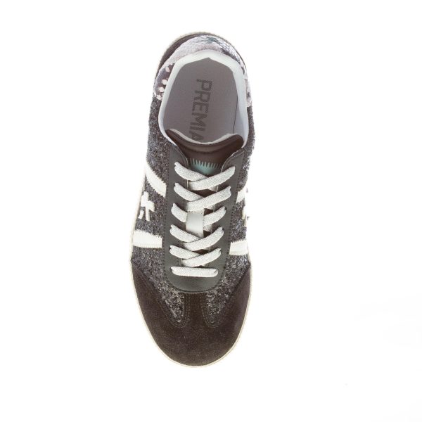 PREMIATA donna sneaker BONNIE 5943 in camoscio NERO con glitter - immagine 7