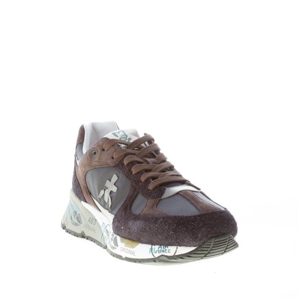 PREMIATA uomo sneaker Mase 5881 in camoscio e tessuto tecnico BLU più grigio e testa di moro - immagine 2