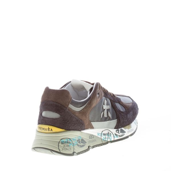 PREMIATA uomo sneaker Mase 5881 in camoscio e tessuto tecnico BLU più grigio e testa di moro - immagine 3