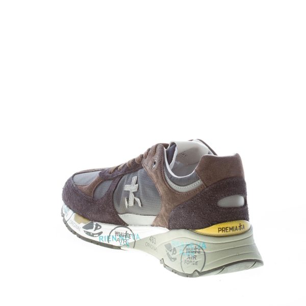 PREMIATA uomo sneaker Mase 5881 in camoscio e tessuto tecnico BLU più grigio e testa di moro - immagine 4