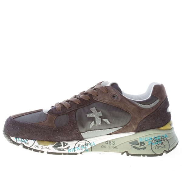PREMIATA uomo sneaker Mase 5881 in camoscio e tessuto tecnico BLU più grigio e testa di moro - immagine 5