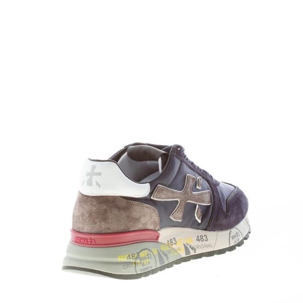 PREMIATA uomo sneaker Mick 5889 in tessuto tecnico e camoscio BLU più grigio - immagine 3