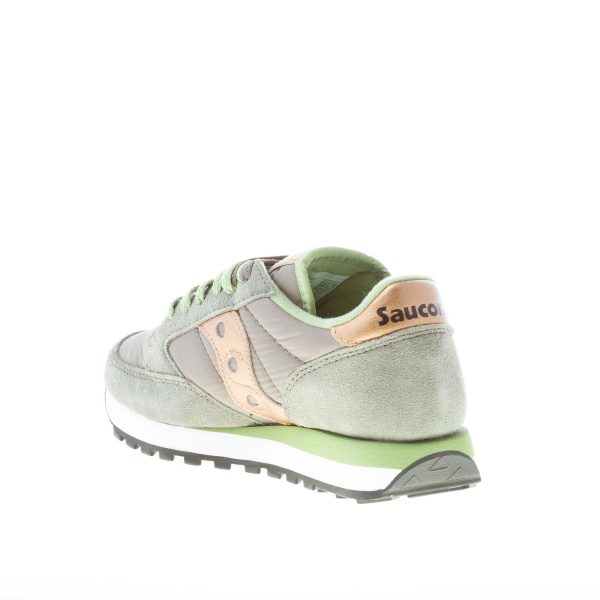 SAUCONY donna sneaker Jazz Original in tessuto e camoscio VERDE oliva più oro - immagine 4