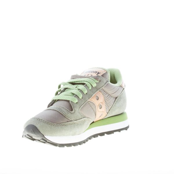 SAUCONY donna sneaker Jazz Original in tessuto e camoscio VERDE oliva più oro - immagine 6