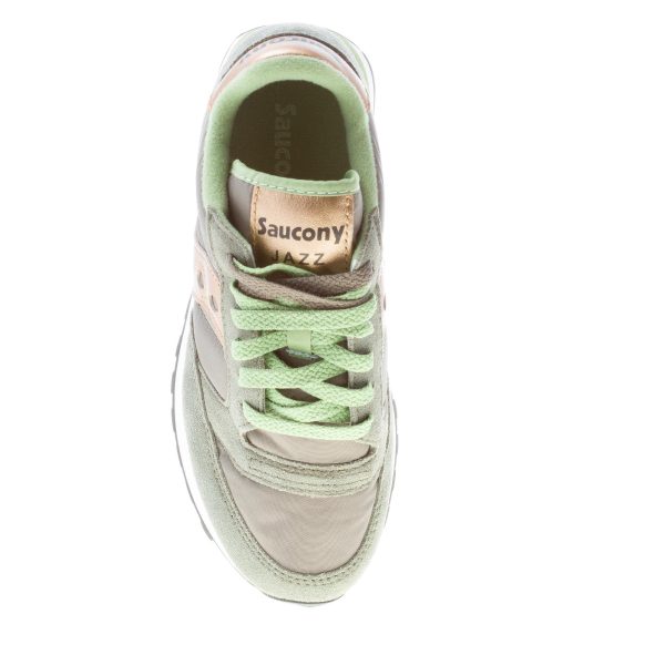 SAUCONY donna sneaker Jazz Original in tessuto e camoscio VERDE oliva più oro - immagine 7