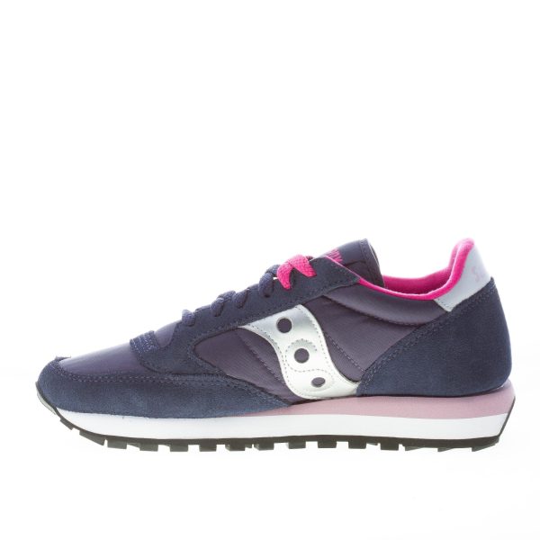 SAUCONY donna sneaker Jazz Original in nylon e camoscio BLU più rosa - immagine 5