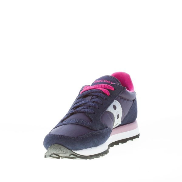 SAUCONY donna sneaker Jazz Original in nylon e camoscio BLU più rosa - immagine 6