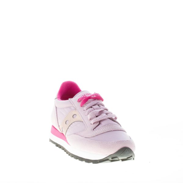 SAUCONY donna sneaker Jazz Original in nylon e camoscio ROSA più oro - immagine 2