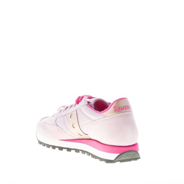 SAUCONY donna sneaker Jazz Original in nylon e camoscio ROSA più oro - immagine 4