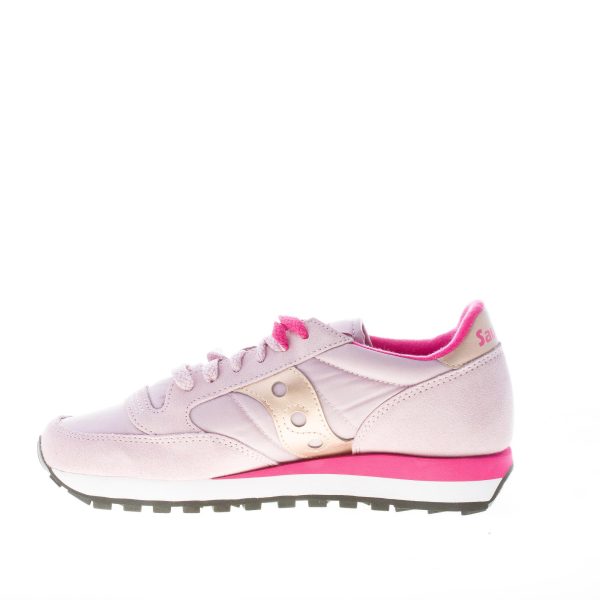 SAUCONY donna sneaker Jazz Original in nylon e camoscio ROSA più oro - immagine 5