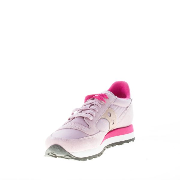 SAUCONY donna sneaker Jazz Original in nylon e camoscio ROSA più oro - immagine 6