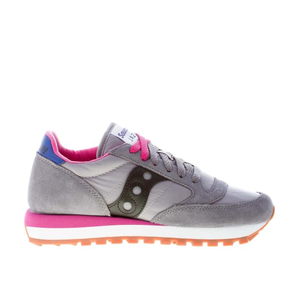 SAUCONY donna sneaker Jazz Original in nylon e camoscio GRIGIO più nero
