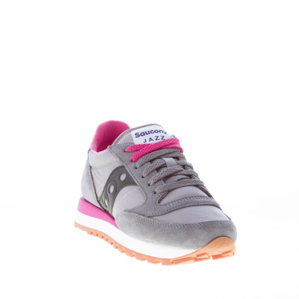 SAUCONY donna sneaker Jazz Original in nylon e camoscio GRIGIO più nero - immagine 2