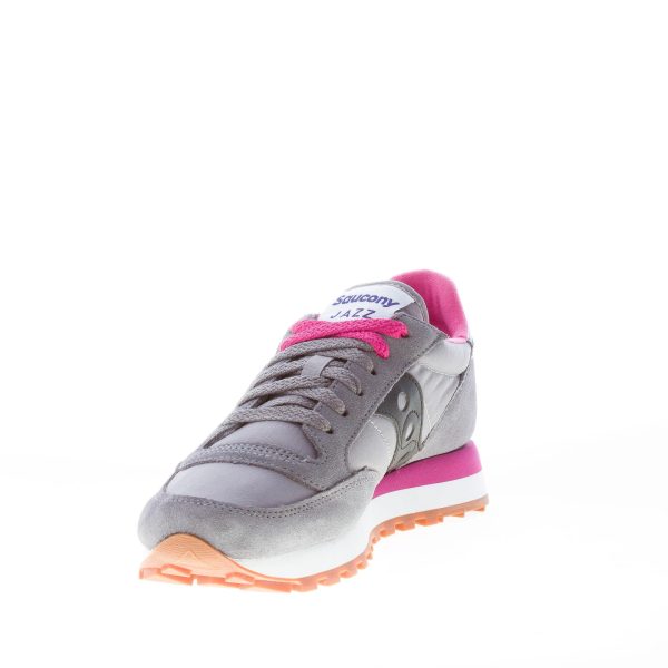SAUCONY donna sneaker Jazz Original in nylon e camoscio GRIGIO più nero - immagine 6