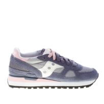 SAUCONY donna sneaker Shadow Original in camoscio BLU NAVY e tessuto argento