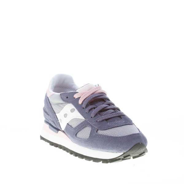 SAUCONY donna sneaker Shadow Original in camoscio BLU NAVY e tessuto argento - immagine 2