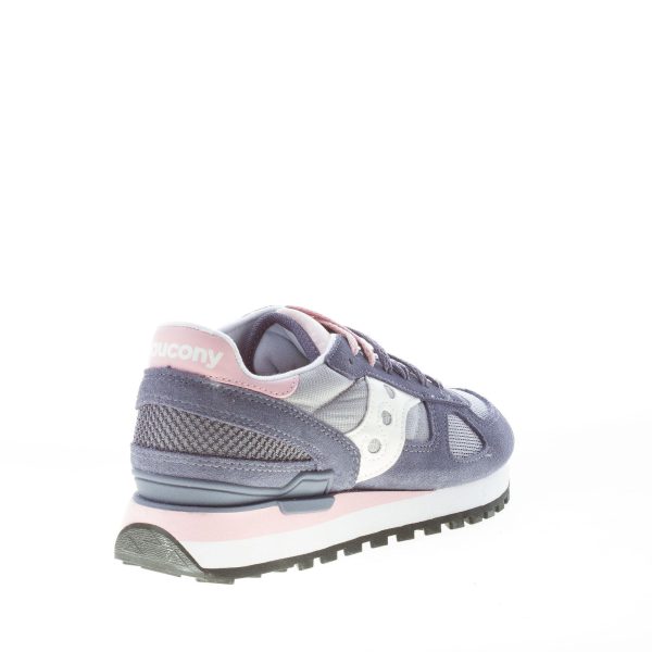 SAUCONY donna sneaker Shadow Original in camoscio BLU NAVY e tessuto argento - immagine 3