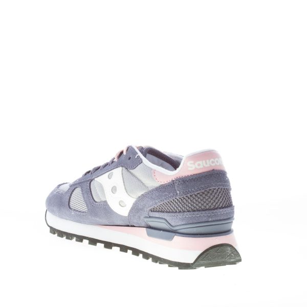SAUCONY donna sneaker Shadow Original in camoscio BLU NAVY e tessuto argento - immagine 4