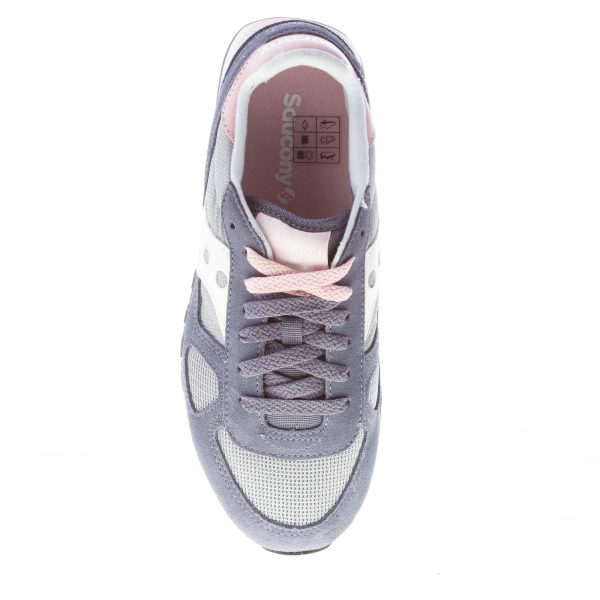 SAUCONY donna sneaker Shadow Original in camoscio BLU NAVY e tessuto argento - immagine 7