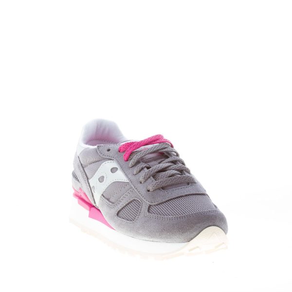 SAUCONY donna sneaker Shadow Original in camoscio GRIGIO e tessuto argento - immagine 2