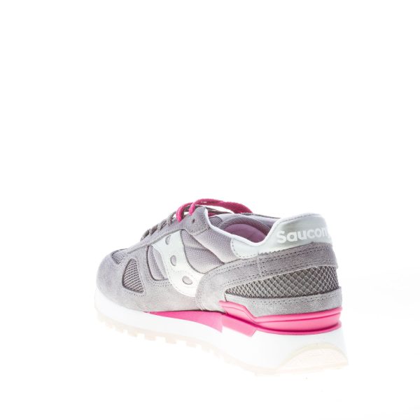 SAUCONY donna sneaker Shadow Original in camoscio GRIGIO e tessuto argento - immagine 4