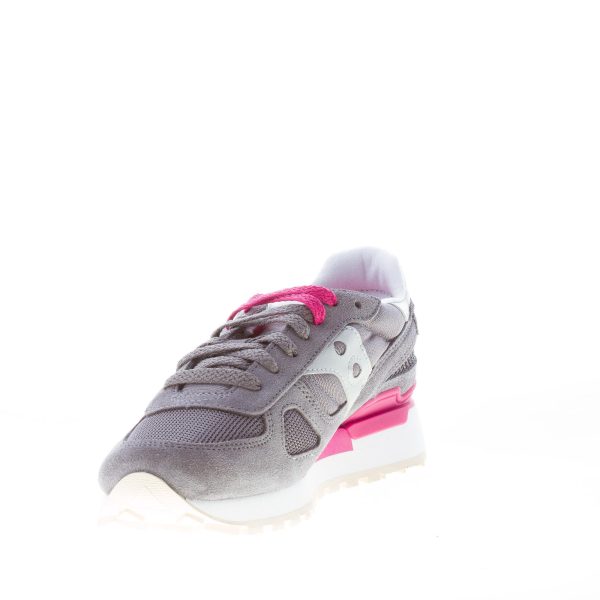 SAUCONY donna sneaker Shadow Original in camoscio GRIGIO e tessuto argento - immagine 6