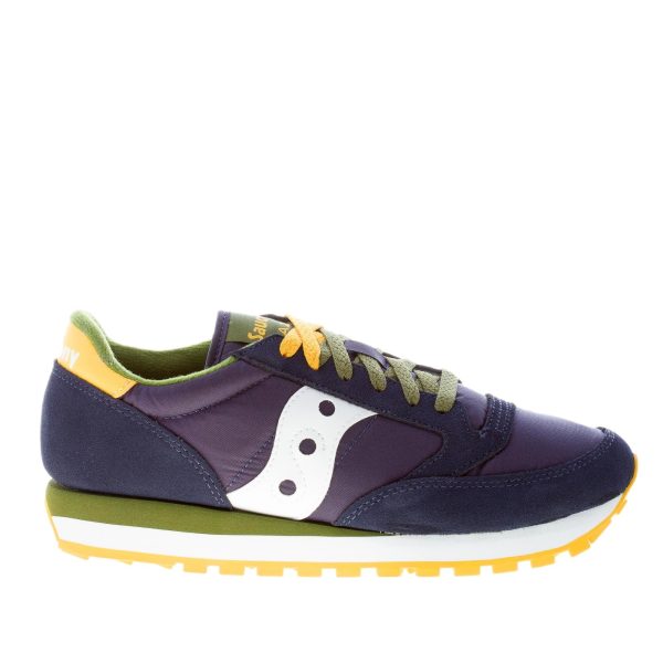 SAUCONY uomo sneaker Jazz Original in nylon e camoscio BLU NAVY più bianco
