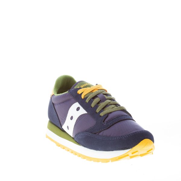SAUCONY uomo sneaker Jazz Original in nylon e camoscio BLU NAVY più bianco - immagine 2
