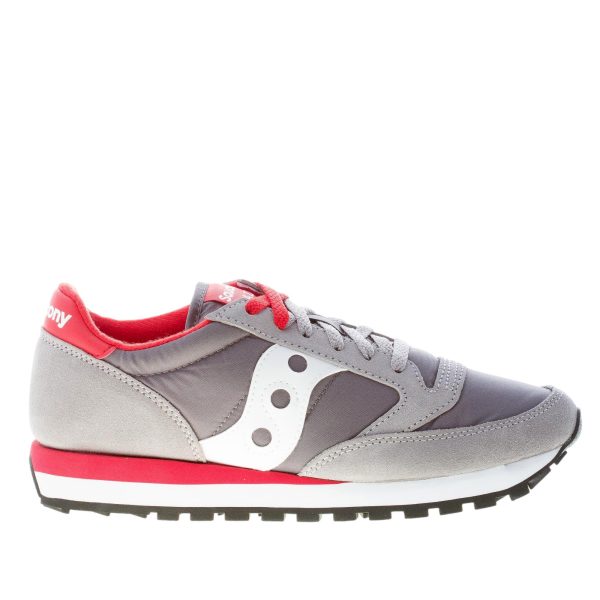 SAUCONY uomo sneaker Jazz Original in nylon e camoscio GRIGIO più bianco e rosso