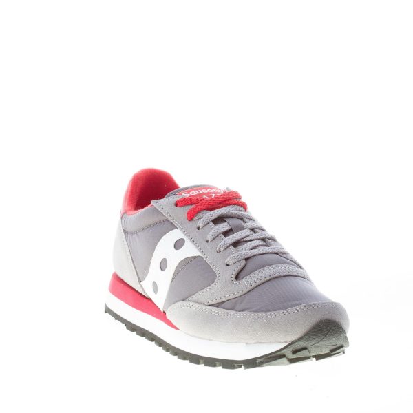 SAUCONY uomo sneaker Jazz Original in nylon e camoscio GRIGIO più bianco e rosso - immagine 2
