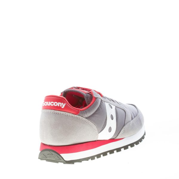 SAUCONY uomo sneaker Jazz Original in nylon e camoscio GRIGIO più bianco e rosso - immagine 3
