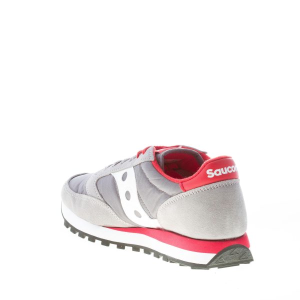 SAUCONY uomo sneaker Jazz Original in nylon e camoscio GRIGIO più bianco e rosso - immagine 4