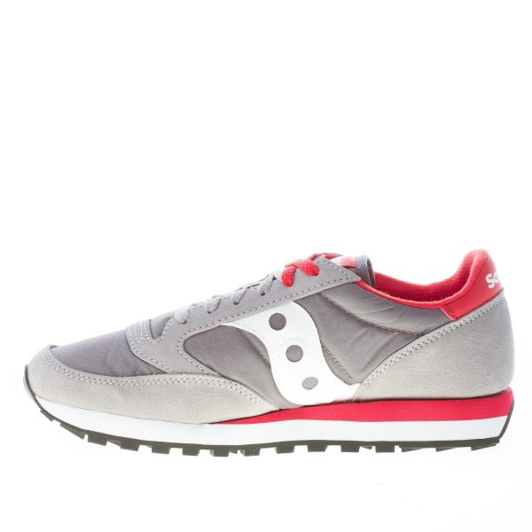 SAUCONY uomo sneaker Jazz Original in nylon e camoscio GRIGIO più bianco e rosso - immagine 5