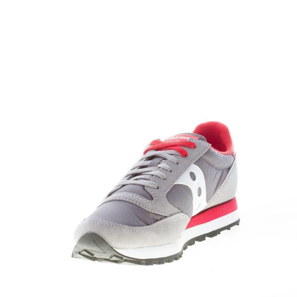 SAUCONY uomo sneaker Jazz Original in nylon e camoscio GRIGIO più bianco e rosso - immagine 6