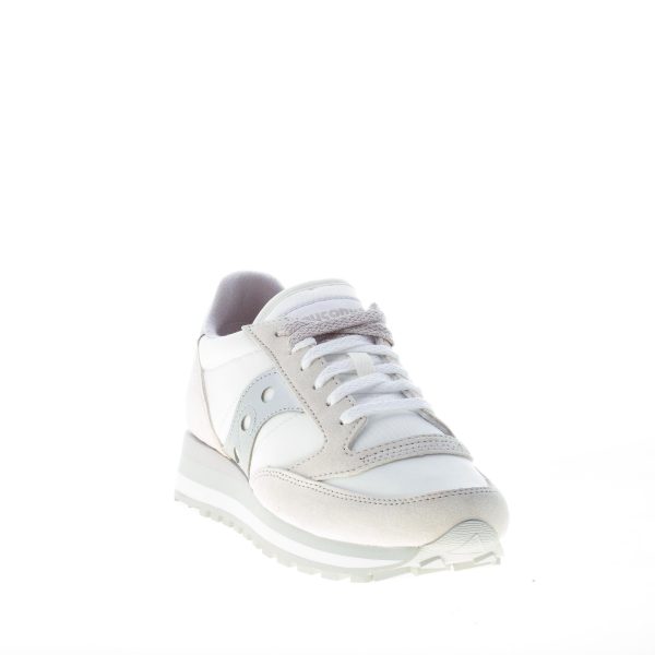 SAUCONY donna sneaker Jazz Triple in camoscio e tessuto tecnico BIANCO più argento - immagine 2