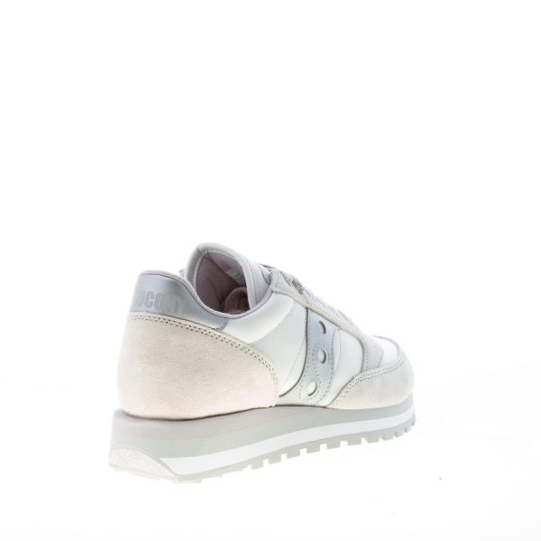 SAUCONY donna sneaker Jazz Triple in camoscio e tessuto tecnico BIANCO più argento - immagine 3