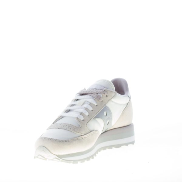 SAUCONY donna sneaker Jazz Triple in camoscio e tessuto tecnico BIANCO più argento - immagine 6