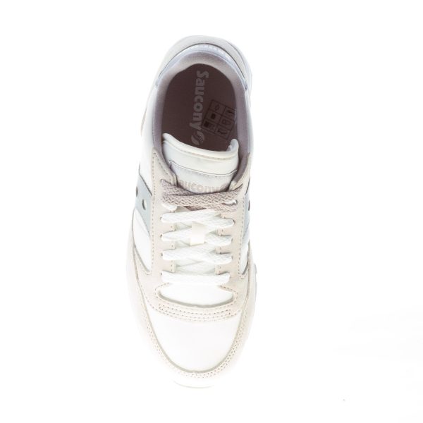SAUCONY donna sneaker Jazz Triple in camoscio e tessuto tecnico BIANCO più argento - immagine 7