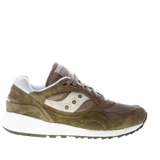 SAUCONY uomo sneaker Shadow 6000 in tessuto tecnico e camoscio VERDE più argento