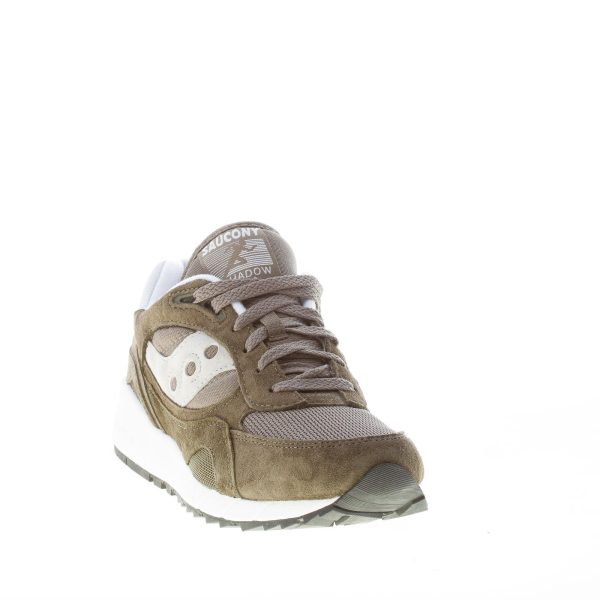 SAUCONY uomo sneaker Shadow 6000 in tessuto tecnico e camoscio VERDE più argento - immagine 2