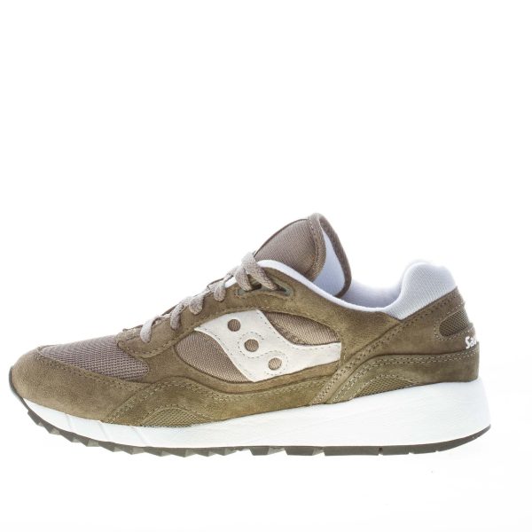 SAUCONY uomo sneaker Shadow 6000 in tessuto tecnico e camoscio VERDE più argento - immagine 5