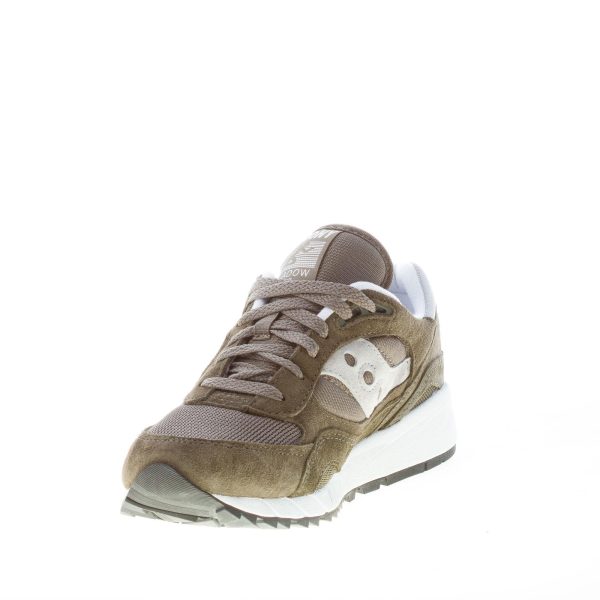 SAUCONY uomo sneaker Shadow 6000 in tessuto tecnico e camoscio VERDE più argento - immagine 6