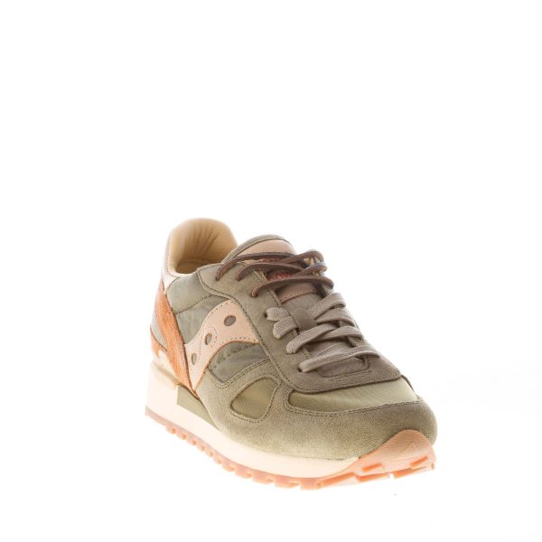SAUCONY uomo sneaker Shadow Original in camoscio e tessuto nylon VERDE più marrone - immagine 2