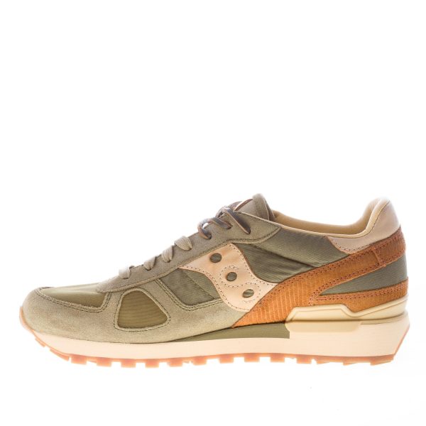 SAUCONY uomo sneaker Shadow Original in camoscio e tessuto nylon VERDE più marrone - immagine 5