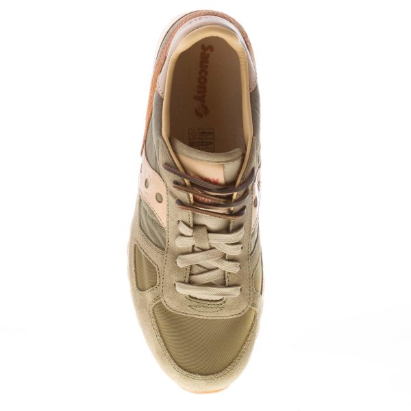 SAUCONY uomo sneaker Shadow Original in camoscio e tessuto nylon VERDE più marrone - immagine 7