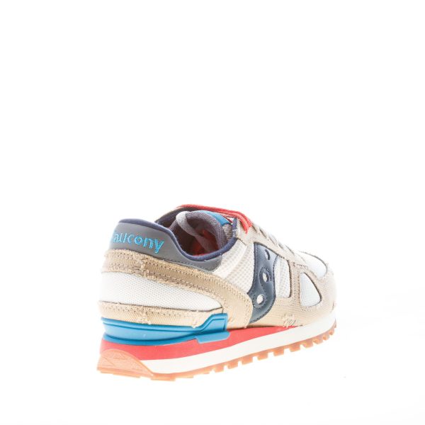 SAUCONY uomo sneaker Shadow Original Vintage in camoscio e tessuto tecnico BEIGE più BIANCO - immagine 3