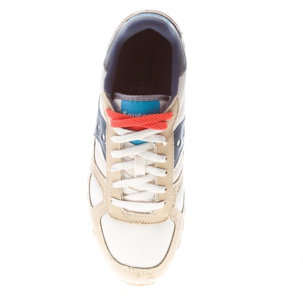 SAUCONY uomo sneaker Shadow Original Vintage in camoscio e tessuto tecnico BEIGE più BIANCO - immagine 7