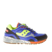 SAUCONY uomo sneaker Shadow 6000 Trail  in pelle e tessuto BLU più LIME