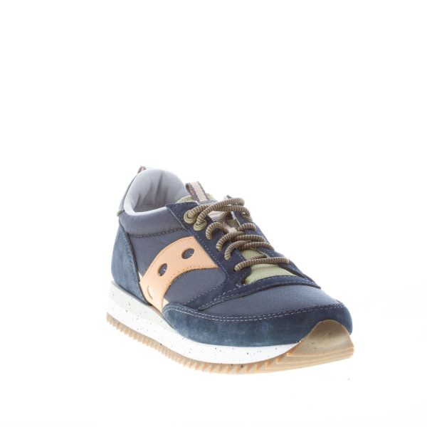 SAUCONY uomo sneaker Jazz 81 Peak in camoscio e nylon a rete BLU più militare - immagine 2
